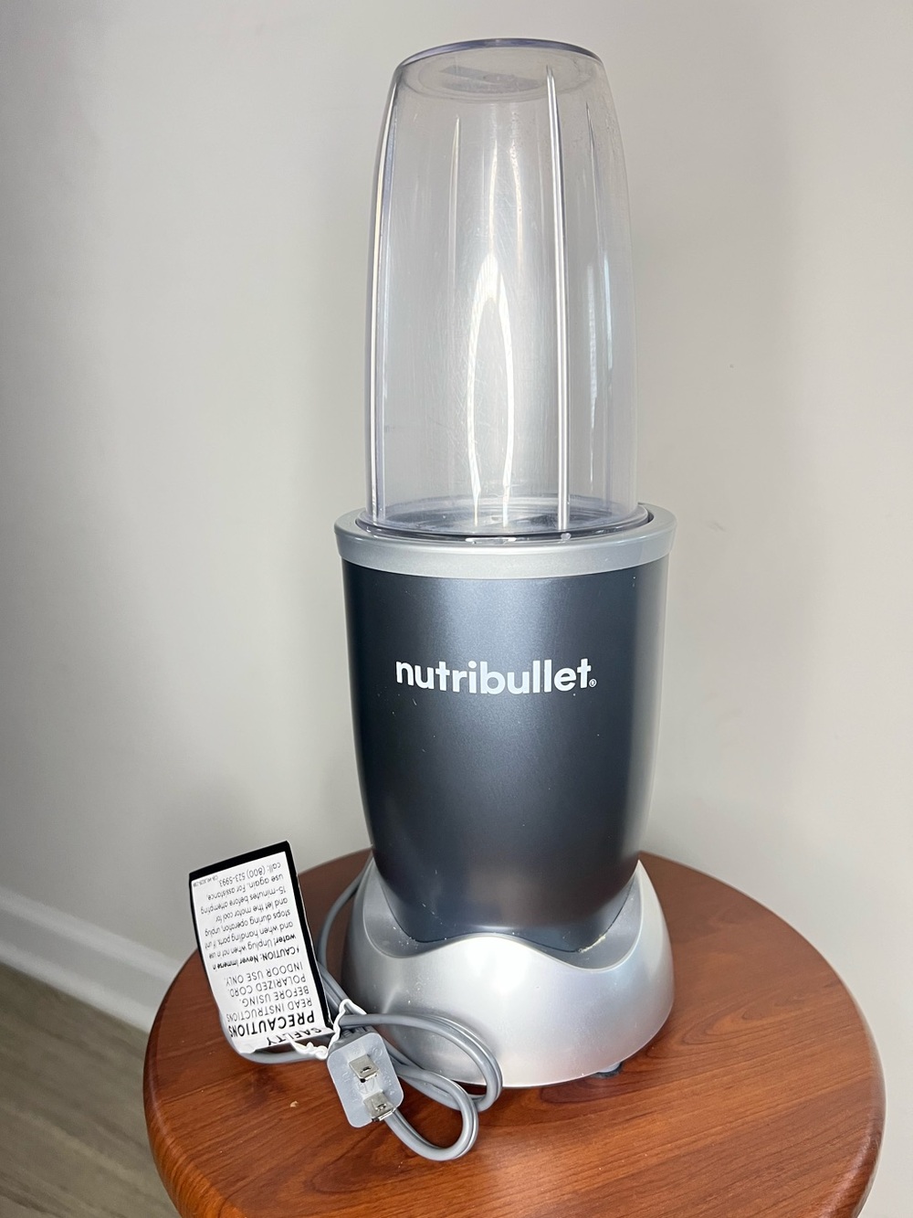 NutriBullet Personal Blender Gray EUC 600W Smoothie Maker